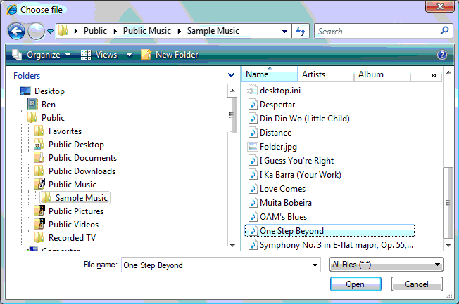 Uploading files to associate with your Tablature Grids