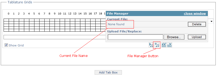 Uploading sound files for your Tab Grids