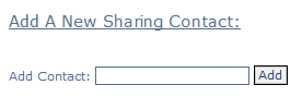 Add a contact to your sharing contacts list